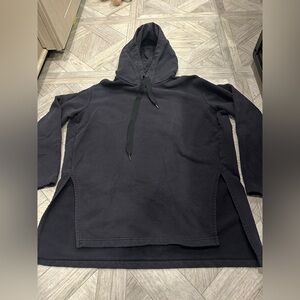 Athleta Black Hoodie with Side Slits